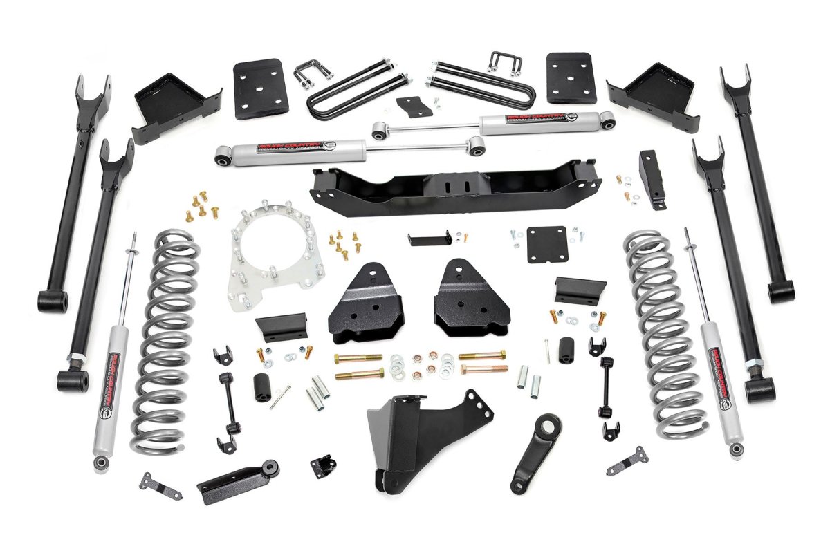 Ford F-250 Super Duty Suspension Lift Kit - Rough Country - 6 Inch Lift Kit | 4-Link | No OVLD - '17-'22
